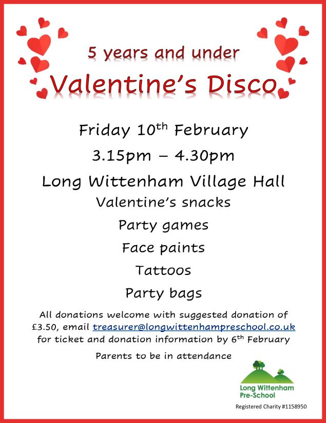 Valentine's Disco (5s & under) @ Village Hall